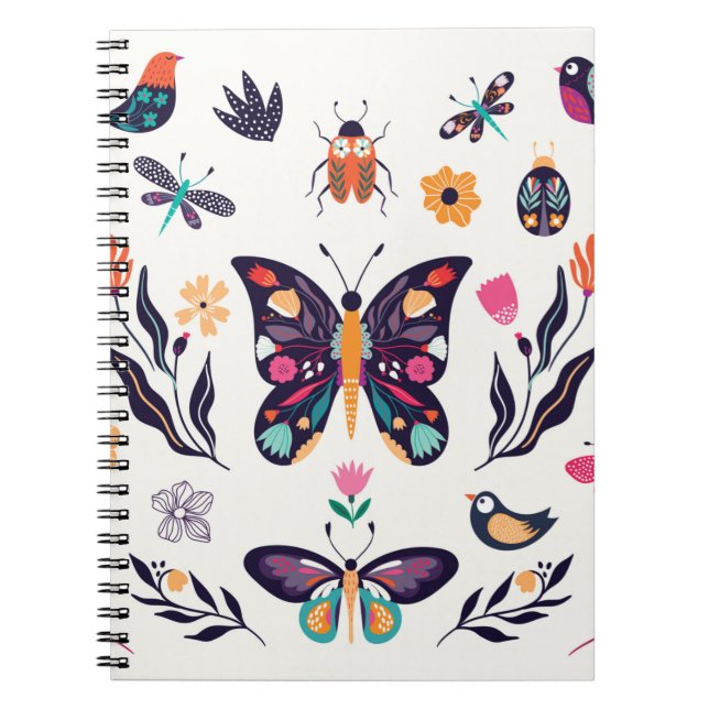 Carnet Collection d'éléments d'été du printemps à la main (Devant)