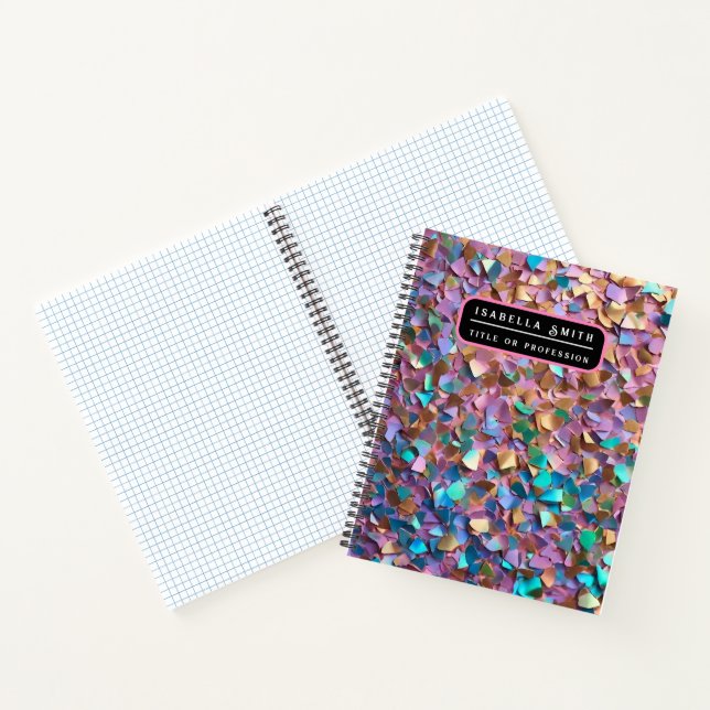 Carnet Collection holographique opale moderne pailletée (Intérieur)