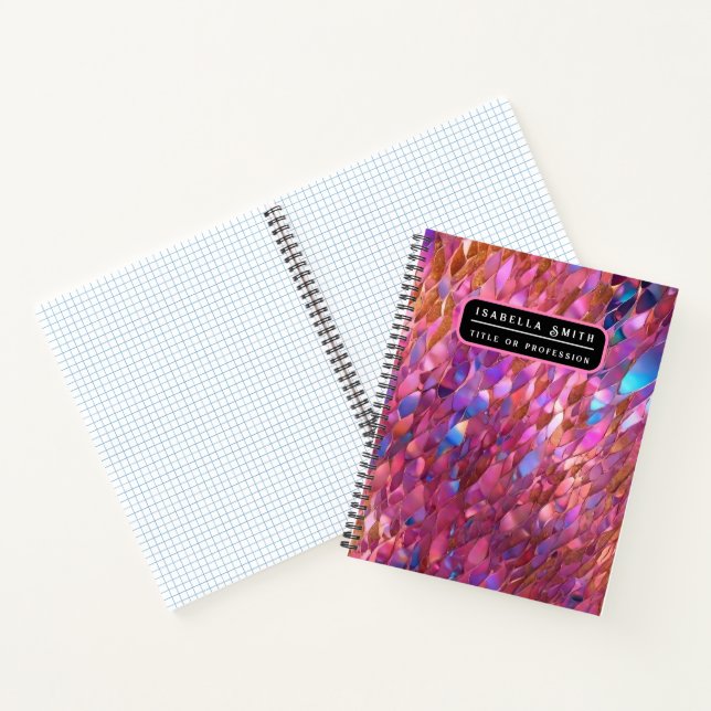 Carnet Collection Holographique Opale Pailletée Populaire (Intérieur)