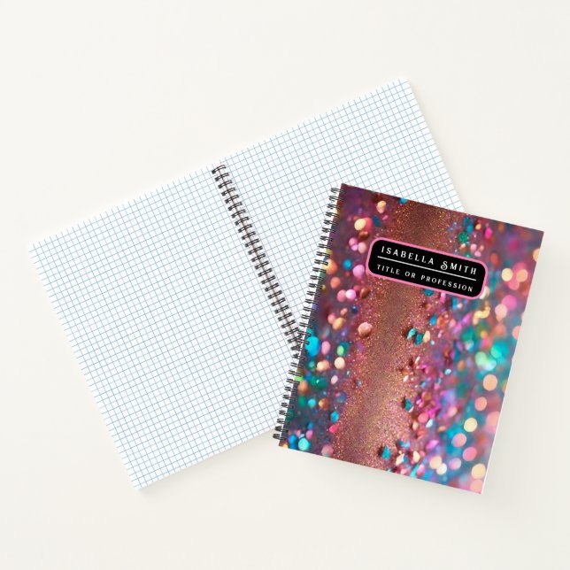 Carnet Collection Holographique Opale Tendance Pailletée (Intérieur)