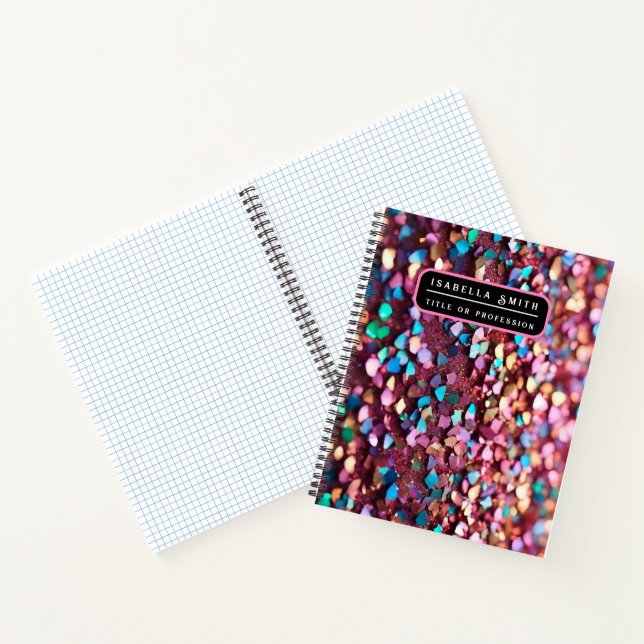 Carnet Collection holographique tendance Opale Pailletée (Intérieur)