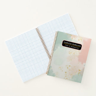 Carnet Collection Populaire Abstraite Rose Pâle Menthe