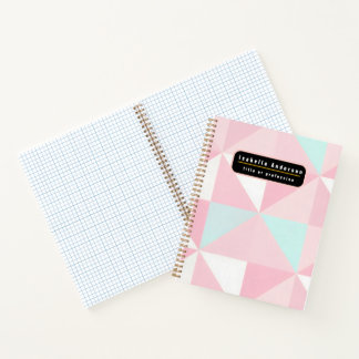 Carnet Collection Populaire Abstraite Rose Pâle Menthe