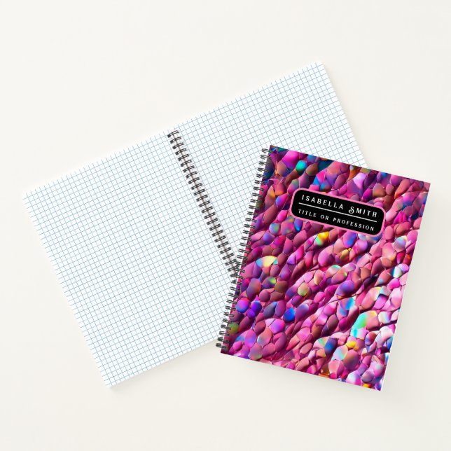Carnet Collection Populaire Holographique Opale Pailletée (Intérieur)