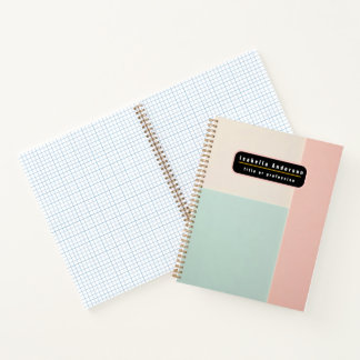 Carnet Collection Rose Pâle Menthe Abstraite Populaire