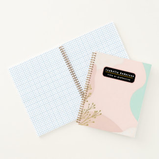 Carnet Collection Tendance Abstraite Rose Pâle Menthe