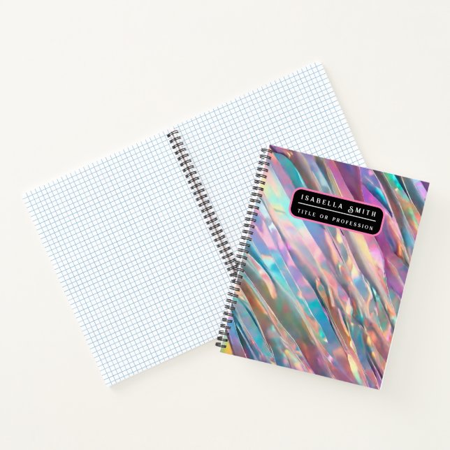 Carnet Collection Tendance Holographique Opale Pailletée (Intérieur)