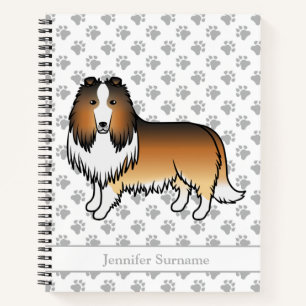 Carnet Colley Rough Sable Chien de Dessin Animé Mignon &