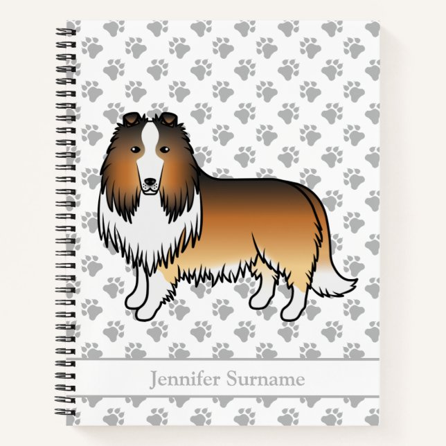 Carnet Colley Rough Sable Chien de Dessin Animé Mignon &  (Devant)