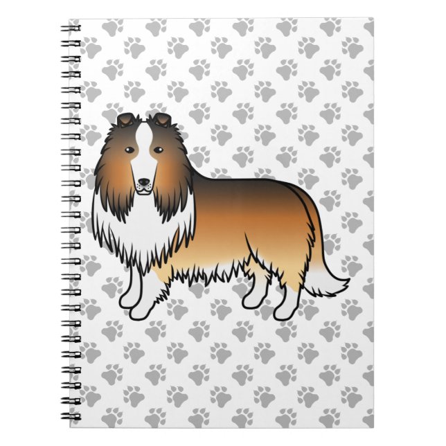 Carnet Colley Rough Sable Mignon Chien de Dessin Animé &  (Devant)
