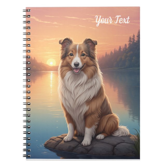 Carnet Collie au bord du lac (Devant)