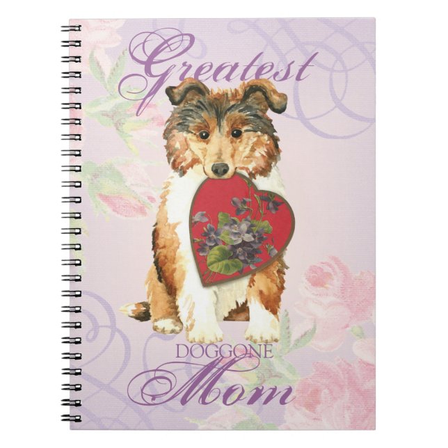 Carnet Collie Heart Maman (Devant)