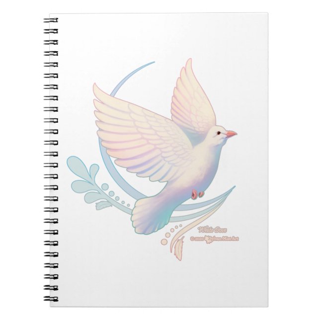 Carnet Colombe blanche (Devant)