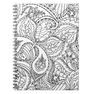 Carnet Coloration Flower Art Nouveau Design Floral Aesthé