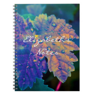 Carnet coloré de feuille de photographie au néon