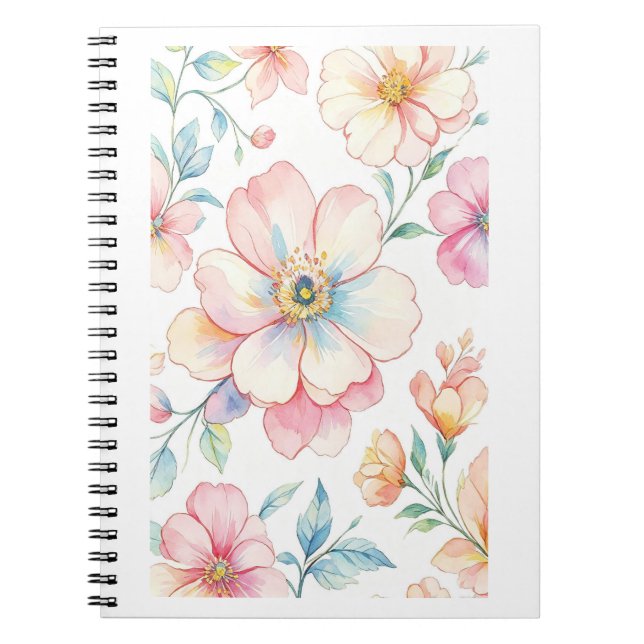 Carnet coloré de fleurs (Devant)