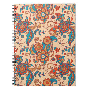 Carnet Coloré floral continu motif