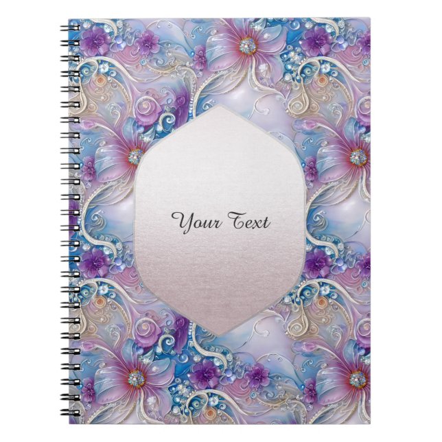 Carnet coloré Floral Pearly Gems (Devant)
