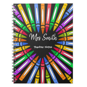 Carnet Coloré merci professeur grand coeur crayon
