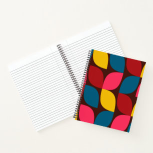 Carnet Coloré, moderne, tendance, abstraction de fleurs u