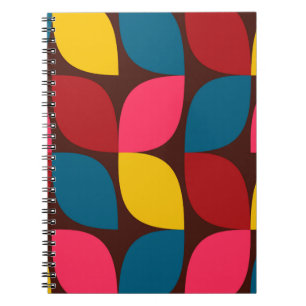 Carnet Coloré, moderne, tendance, abstraction de fleurs u