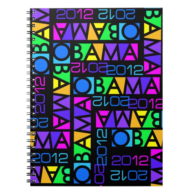 Carnet coloré OBAMA 2012 (Devant)