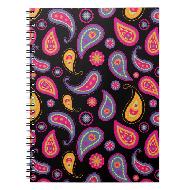Carnet Coloré Paisley sans couture Motif (Devant)