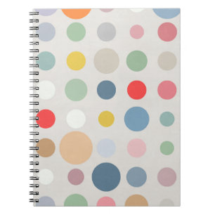 Carnet Coloré Pastel Polka Dot Motif Art
