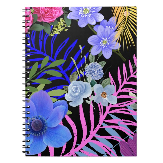 Carnet Coloré Rétro Folin Floral Folid (Devant)