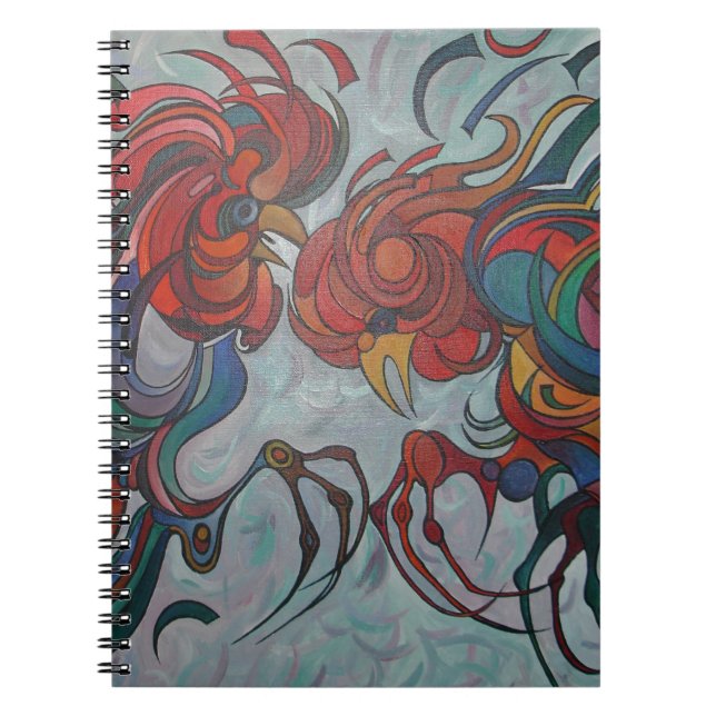 Carnet Coloré Roosters de la ferme (Devant)