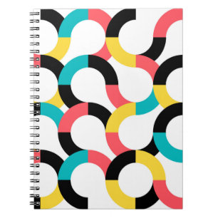 Carnet Coloré, tendance, gai, fun moderne géométrique