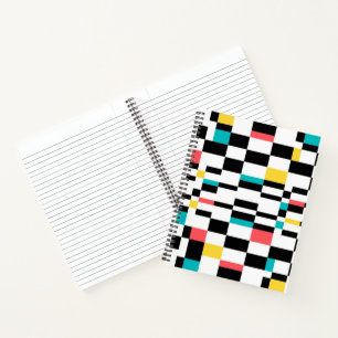 Carnet Coloré, urbain, moderne, motif géométrique tendanc
