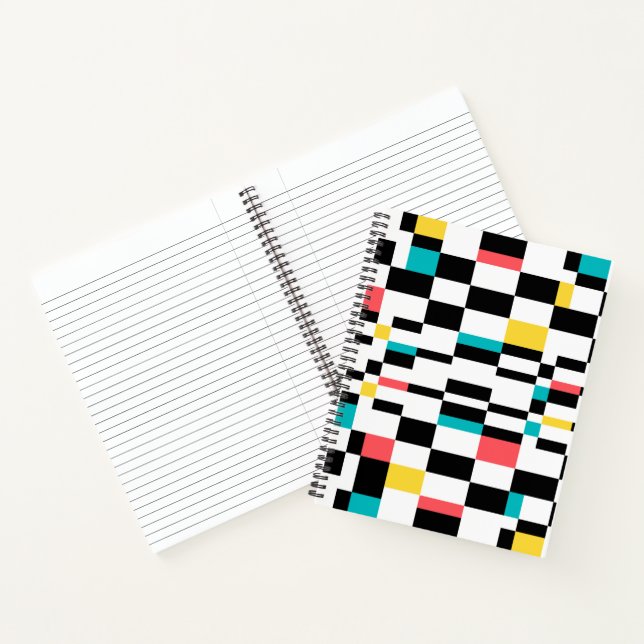 Carnet Coloré, urbain, moderne, motif géométrique tendanc (Intérieur)
