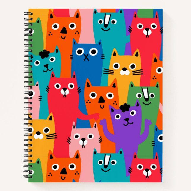 Carnet Colorful cats (Devant)