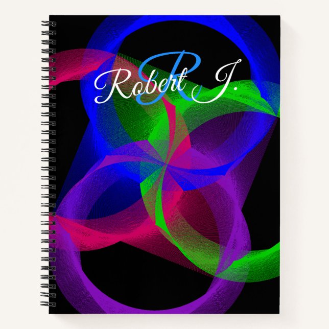 Carnet Colorful Circular Blend Geometric Spiral Notebook (Devant)