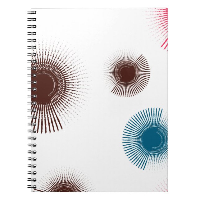Carnet Colorful, cool, trend urban brush strokes circles (Devant)