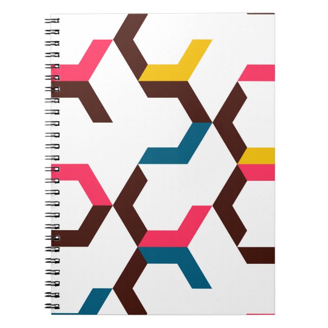 Carnet Colorful, modern, cool trendy chevron arrow shapes (Devant)