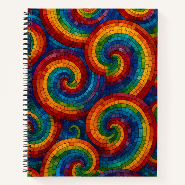 Carnet Colorful Mosaic Swirls Deluxe (Devant)