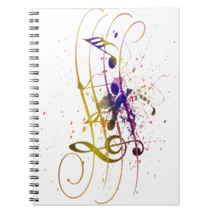 Carnet Colorful music splatter
