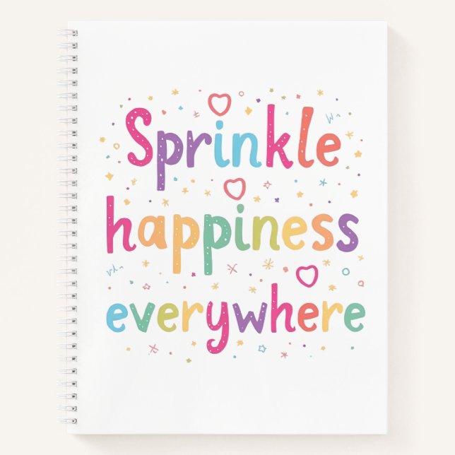 Carnet Colorful Pastel Sprinkle Happiness Everywhere (Devant)