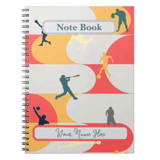 Carnet Colorful Retro Multi-Sport Silhouette Personalized