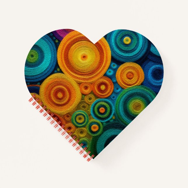 Carnet Colorful Spiral Abstract Pattern Geometric Swirl (Devant)