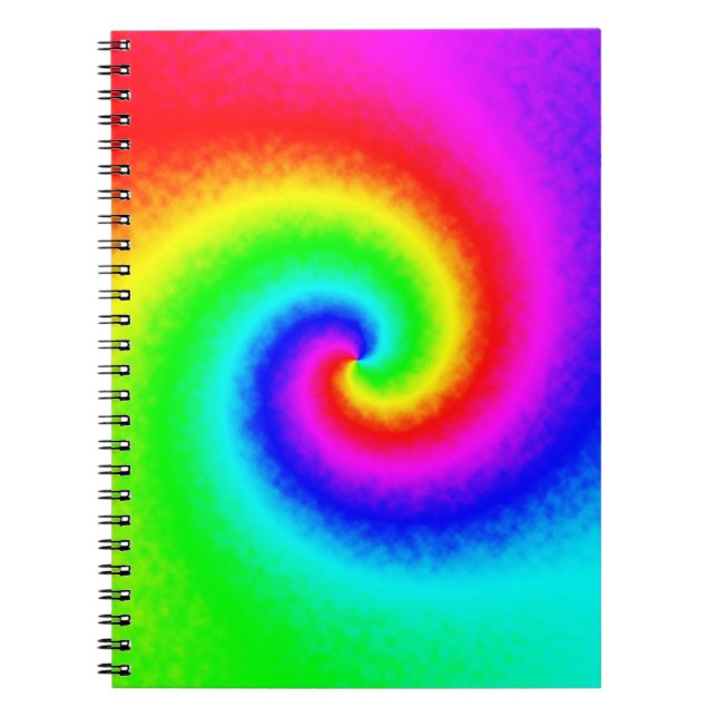 Carnet Colorful Tie Dye Rainbow Swirl Hippie Boho Chic (Devant)