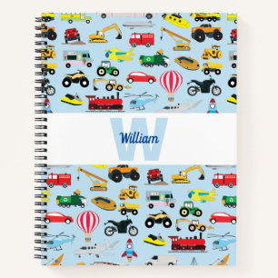 Carnet Colorful Transport & Véhicules Enfants Motif