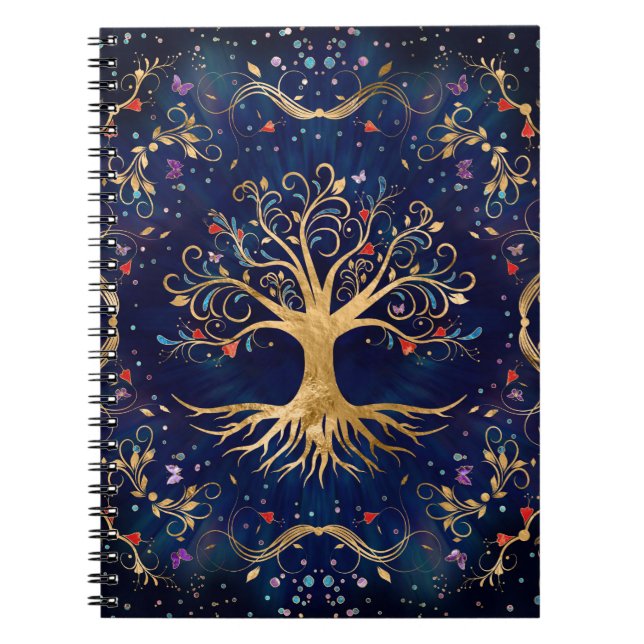 Carnet Colorful Tree of Life - Yggdrasil (Devant)