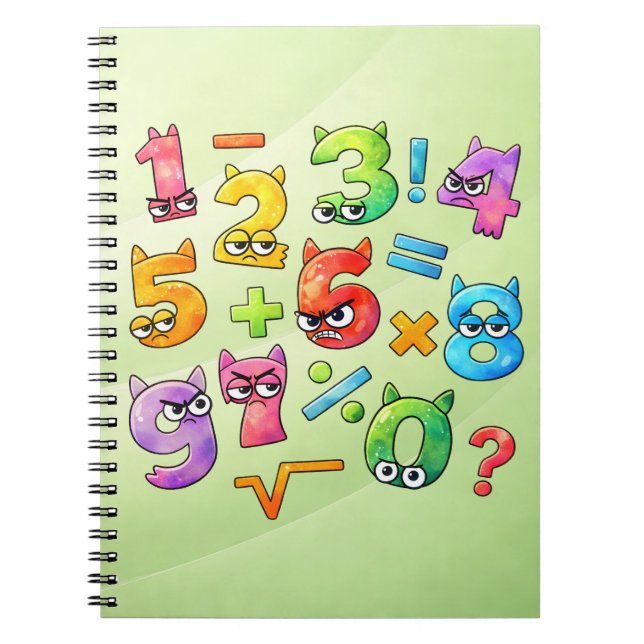 Carnet Colourful Maths Numbers Notebook for Primary Schoo (Devant)
