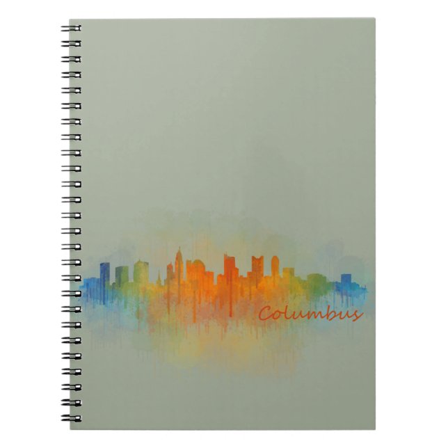 Carnet Columbus Ohio, Ville Skyline, v3 (Devant)