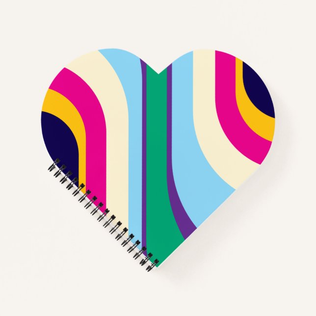 Carnet Colurful Heart Spiral Notebook  (Devant)