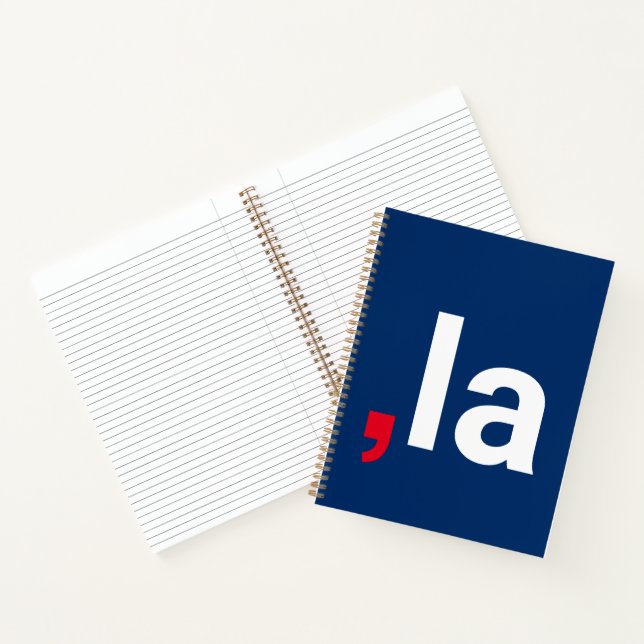 Carnet Comma La kamala drôle prononciation rouge blanc bl (Intérieur)