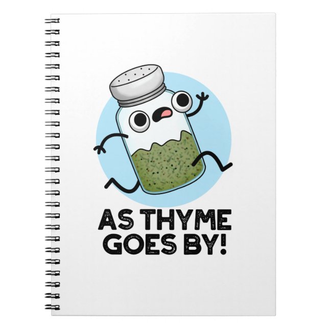 Carnet Comme le Thym Passe avec Drôle d'Herbe Épice Jeu d (Devant)